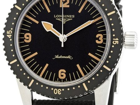 Longines Heritage Skin Diver Automatic Stainless Steel Black Dial Black Rubber Strap Mens Watch L2.822.4.56.9 Online Hot Sale