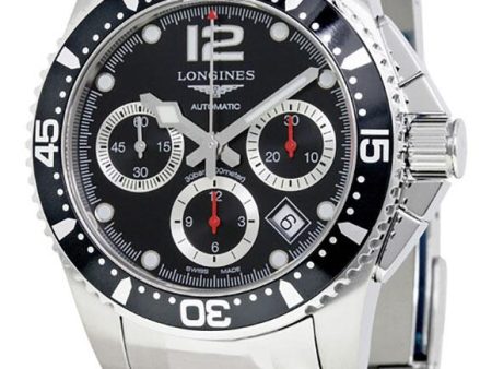 Longines HydroConquest Automatic Chronograph Stainless Steel Black Dial Date Divers Mens Watch L3.744.4.56.6 Online Sale