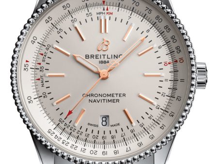 Breitling Navitimer Automatic Chronometer Stainless Steel Silver Dial Date Mens Watch A17326211G1A1 Online now