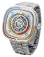 Limited Edition SEVENFRIDAY T-Series Bauhaus Inspired Automatic Stainless Steel White Skeleton Dial Mens Watch T1 08 For Sale