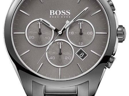 Hugo Boss Onyx Chronograph Gray Dial Date Mens Watch 1513364 Fashion