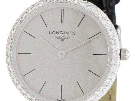 Longines La Grande Classique Agassiz 18kt White Gold & Diamond Womens Watch Grey Dial L4.191.7.72.2 Hot on Sale