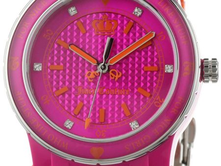 Juicy Couture HRH Pink Plastic Quartz Pink and Orange Dial Girl s Watch 1900727 on Sale