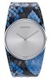 Calvin Klein Spellbound Blue and Black Leather Silver Dial Quartz Womens Watch K5V231V6 Online