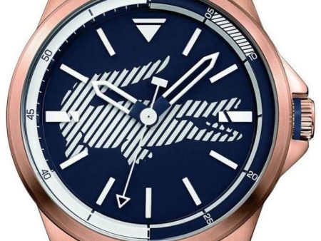 Lacoste Capbreton Rose Gold Stainless Steel Blue Dial Mens Watch 2010963 Supply