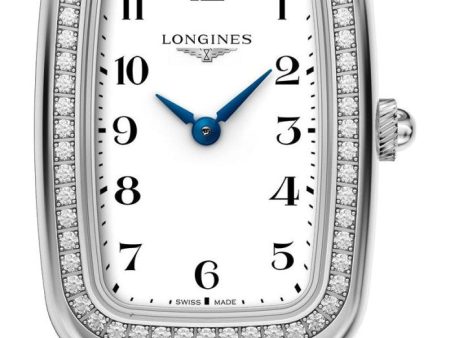 Longines Equestrian Stainless Steel White Dial Brown Leather Strap Diamonds Quartz Womens Watch L6.140.0.13.2 Cheap