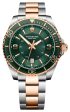 Victorinox Swiss Army Maverick Large Two-Tone Stainless Steel Green Dial Date Quartz Mens Watch 242008 on Sale