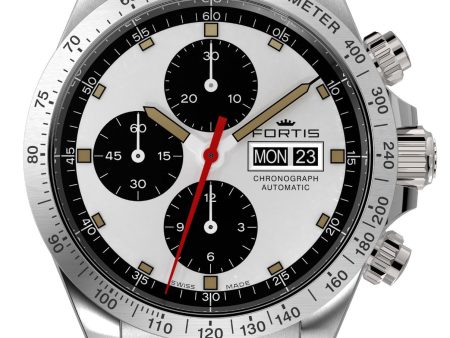 Limited Edition Fortis Stratoliner Parabola Automatic Chronograph Stainless Steel White Dial Day Date Mens Watch F2340005 Online Hot Sale