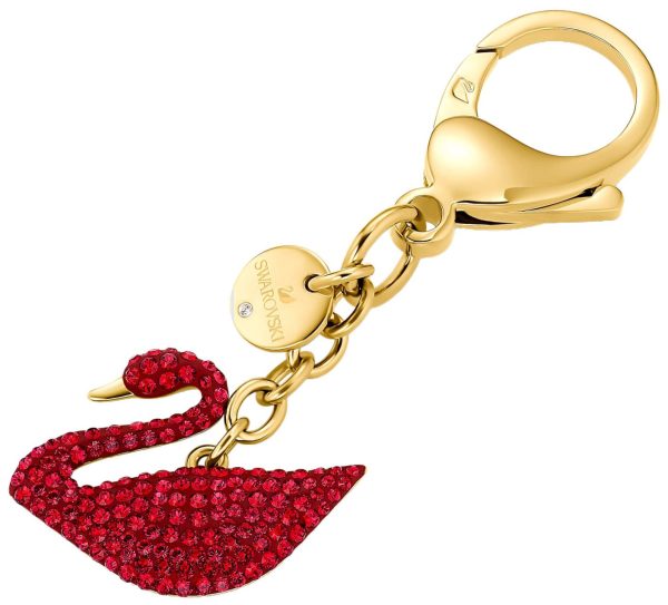 Swarvoski Swan Bag Charm Red Crystals Gold Plated Steel 5526754 Cheap