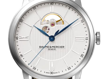 Baume & Mercier Classima Automatic Silver Dial Brown Leather Strap Mens Watch M0A10524 For Cheap