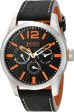 Hugo Boss Orange Men s 1513228 PARIS Analog Display Quartz Black Watch Supply