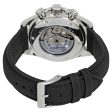 Fortis Stratoliner Automatic Chronograph Stainless Steel Black Dial Black Textile Strap Day Date Mens Watch F2340001 Fashion