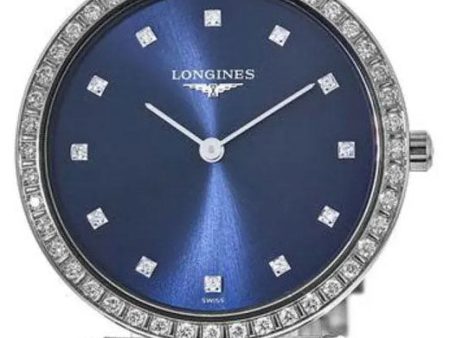 Longines La Grande Classique Stainless Steel & Diamond Womens Watch Blue Dial L45230976 Online Sale