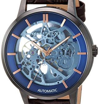 Kenneth Cole New York Men s Quartz Stainless Steel Case Brown Leather Strap Casual Watch (Model:KC50559001) Online Hot Sale