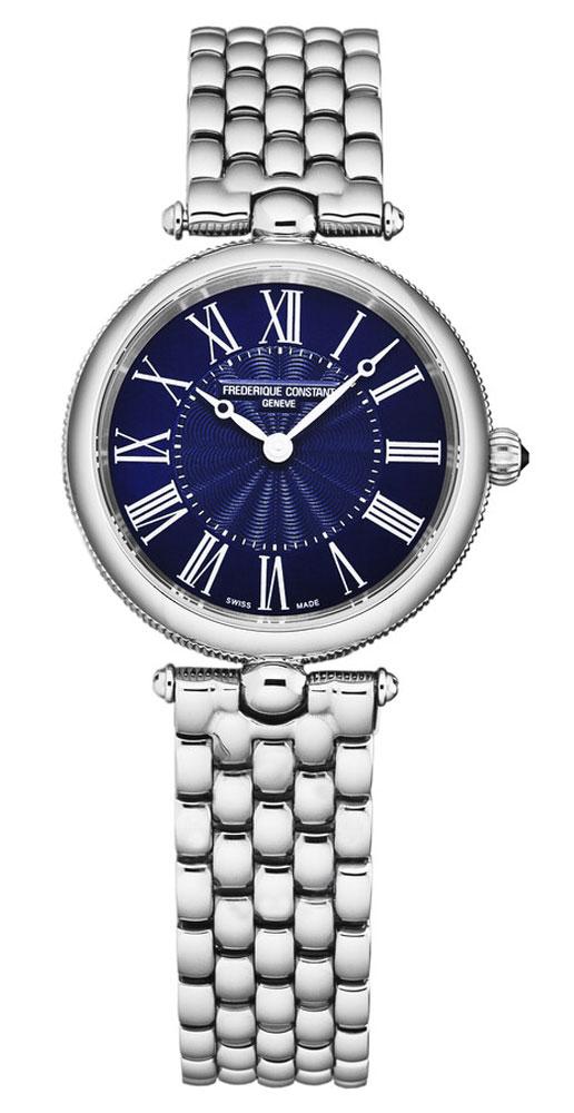 Frederique Constant Classics Art Deco Stainless Steel Blue Dial Quartz Womens Watch FC-200MPN2AR6B Online now