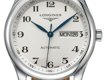 Longines Master Collection Automatic Stainless Steel Silver Dial Brown Leather Strap Day Date Mens Watch L2.755.4.78.3 Online Sale