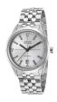 Bulova Accu-Swiss Murren Automatic Stainless Steel Mens Watch Silver Dial Date 63B177 on Sale