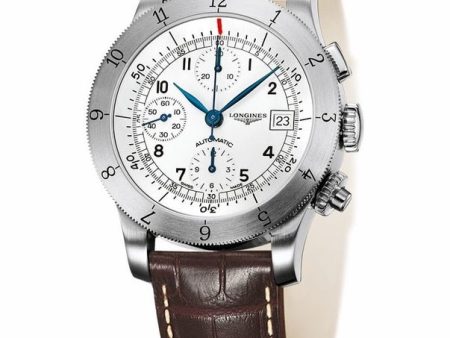 Longines Heritage Automatic Chronograph Stainless Steel Mens Strap Watch Calendar L2.741.4.73.2 Sale