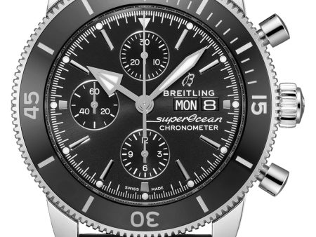 Breitling Superocean Heritage Chronograph Stainless Steel Black Dial Automatic Mens Watch A13313121B1S1 Hot on Sale