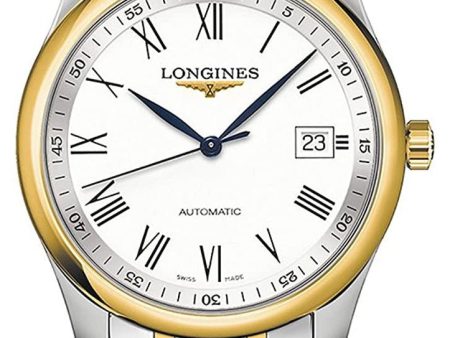 Longines Master Collection Automatic Two-Tone Stainless Steel White Dial Date Mens Watch L2.793.5.19.7 Hot on Sale