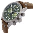 Limited Edition Raymond Weil Freelancer Automatic Pilot Flyback Chronograph Gray PVD Green Dial Brown Leather Strap Mens Watch 7783-TIC-05520 Sale