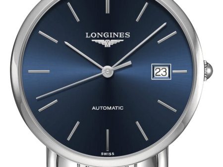 Longines Elegant Automatic Stainless Steel Blue Dial Date Mens Watch L4.810.4.92.6 Supply