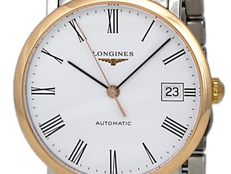 Longines Elegant Collection Automatic Steel & 18k Rose Gold Plated Mens Watch L4.809.5.11.7 Sale