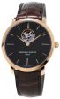 Frederique Constant Slimline Heart Beat Automatic Black Dial Brown Leather Rose Gold Plated Mens Watch FC-312G4S4 Online