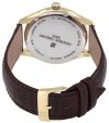 Frederique Constant Classics Gold Plated Steel Silver Dial Brown Leather Strap Day Date Quartz Mens Watch FC-259ST5B5 Fashion