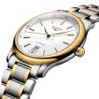 Longines Master Collection Automatic 18k Yellow Gold and Steel White Dial Date Mens Watch L2.628.5.12.7 Online now