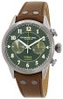 Limited Edition Raymond Weil Freelancer Automatic Pilot Flyback Chronograph Gray PVD Green Dial Brown Leather Strap Mens Watch 7783-TIC-05520 Sale