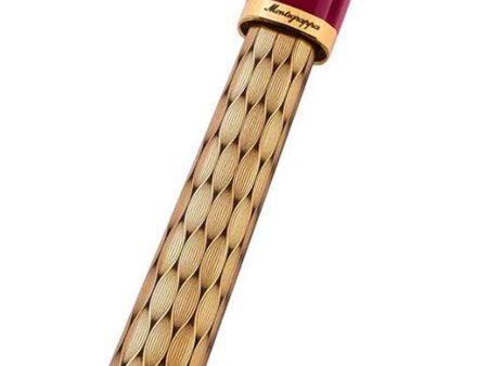 Limited Edition Montegrappa Al Tarikh Yuktab Fine Nib Maroon Yellow Gold Fountain Pen ISZ4F2IY_Q For Cheap