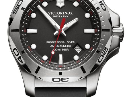 Victorinox Swiss Army INOX Professional Diver Steel Mens Watch Calendar Rubber Strap 241733 Online Sale