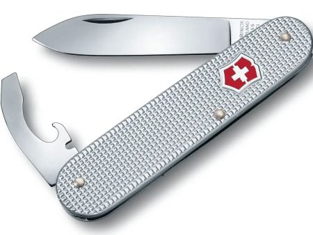 Victorinox Swiss Army Bantam Alox Silver Lightweight Medium Pocket Knife with 5 Functions 0.2300.26 Fashion