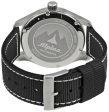 Alpina Startimer Pilot GMT Stainless Steel Black Canvas Black Dial Date Quartz Mens Watch AL-247BBG4S6 Online Hot Sale