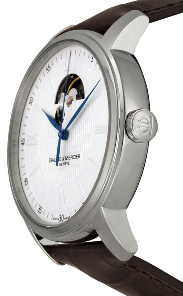 Baume & Mercier Classima Automatic Silver Dial Brown Leather Strap Mens Watch M0A8688 For Discount