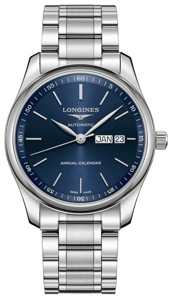 Longines Master Collection Automatic Stainless Steel Blue Dial Date Month Mens Watch L2.910.4.92.6 Cheap