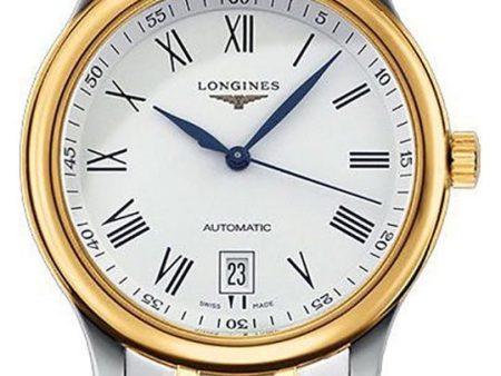 Longines Master Collection Automatic 18k Yellow Gold and Steel White Dial Date Mens Watch L2.628.5.11.7 Online now