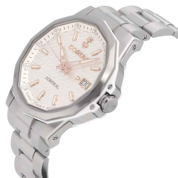 Corum Admiral 38 Automatic Titanium White Dial Date Unisex Watch 082.202.04 V800 AA25 Fashion