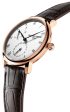 Frederique Constant Slimline Power Reserve Automatic Rose Gold Plated Silver Dial Brown Leather Strap Date Mens Watch FC-723WR3S4 Fashion