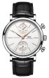 IWC Portofino Automatic Chronograph Stainless Steel Silver Dial Black Leather Strap Mens Watch IW391406 Sale