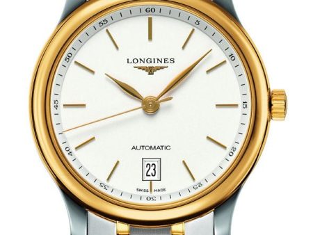 Longines Master Collection Automatic 18k Yellow Gold and Steel White Dial Date Mens Watch L2.628.5.12.7 Online now