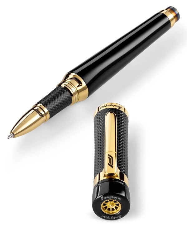 Limited Edition Montegrappa F1 Speed Podium Black Yellow Gold Black Rollerball Pen ISS1LRBC Online Sale