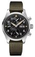 IWC Pilot s Spitfire Automatic Chronograph Stainless Steel Black Dial Green Textile Strap Day Date Mens Watch IW387901 Online