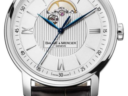 Baume & Mercier Classima Automatic Silver Dial Brown Leather Strap Mens Watch M0A8688 For Discount