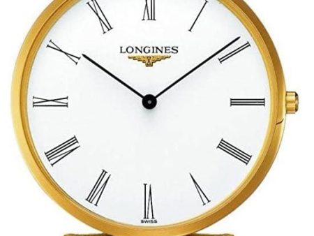 Longines La Grand Classique Yellow Gold PVD and Stainless Steel White Dial Quartz Mens Watch L4.766.2.11.7 Fashion