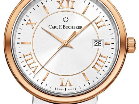 Carl F. Bucherer Adamavi Automatic Stainless Steel and 18k Rose Gold Silver Dial Date Mens Watch 00.10314.07.15.21 Online Hot Sale