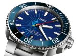 Limited Edition Oris Aquis Sun Wukong Automatic Stainless Steel Blue Dial Date Divers Mens Watch 733 7766 4185-Set Online now