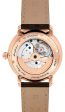 Frederique Constant Slimline Power Reserve Automatic Rose Gold Plated Silver Dial Brown Leather Strap Date Mens Watch FC-723WR3S4 Fashion