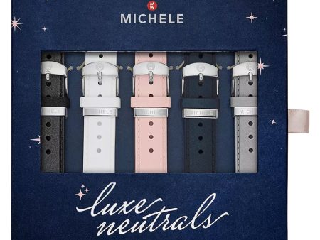 Michele 16mm Pearlized Silicone Interchangeable Strap Gift Set - Luxe Neutrals MS16S01SET Hot on Sale